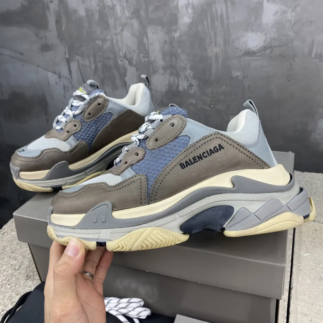 Balenciaga Triple S Grey Blue Replica Sneakers –  Rep Shoes ComfortFit 778