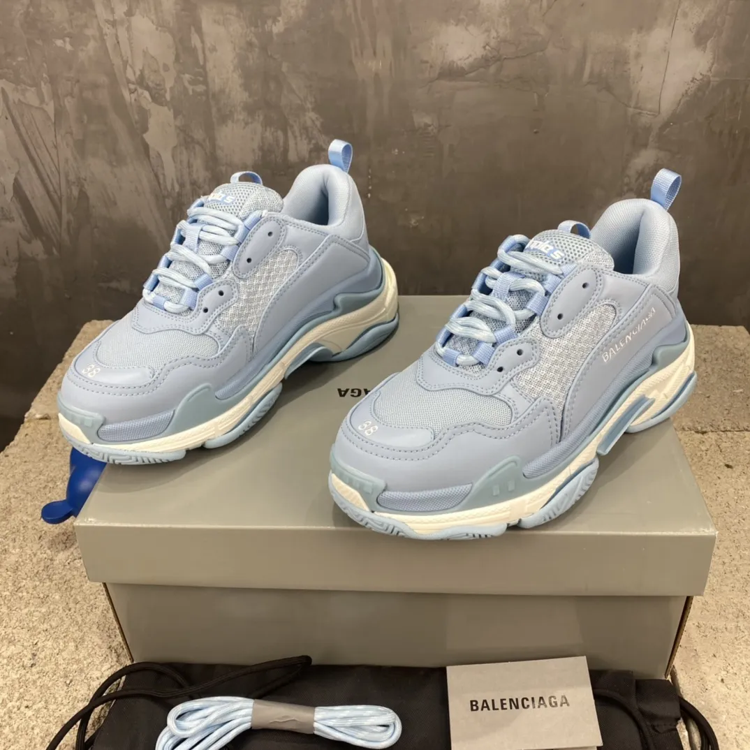 ComfortFit Balenciaga Triple S Light Blue Replica Sneakers –  Rep Shoes Collection 767
