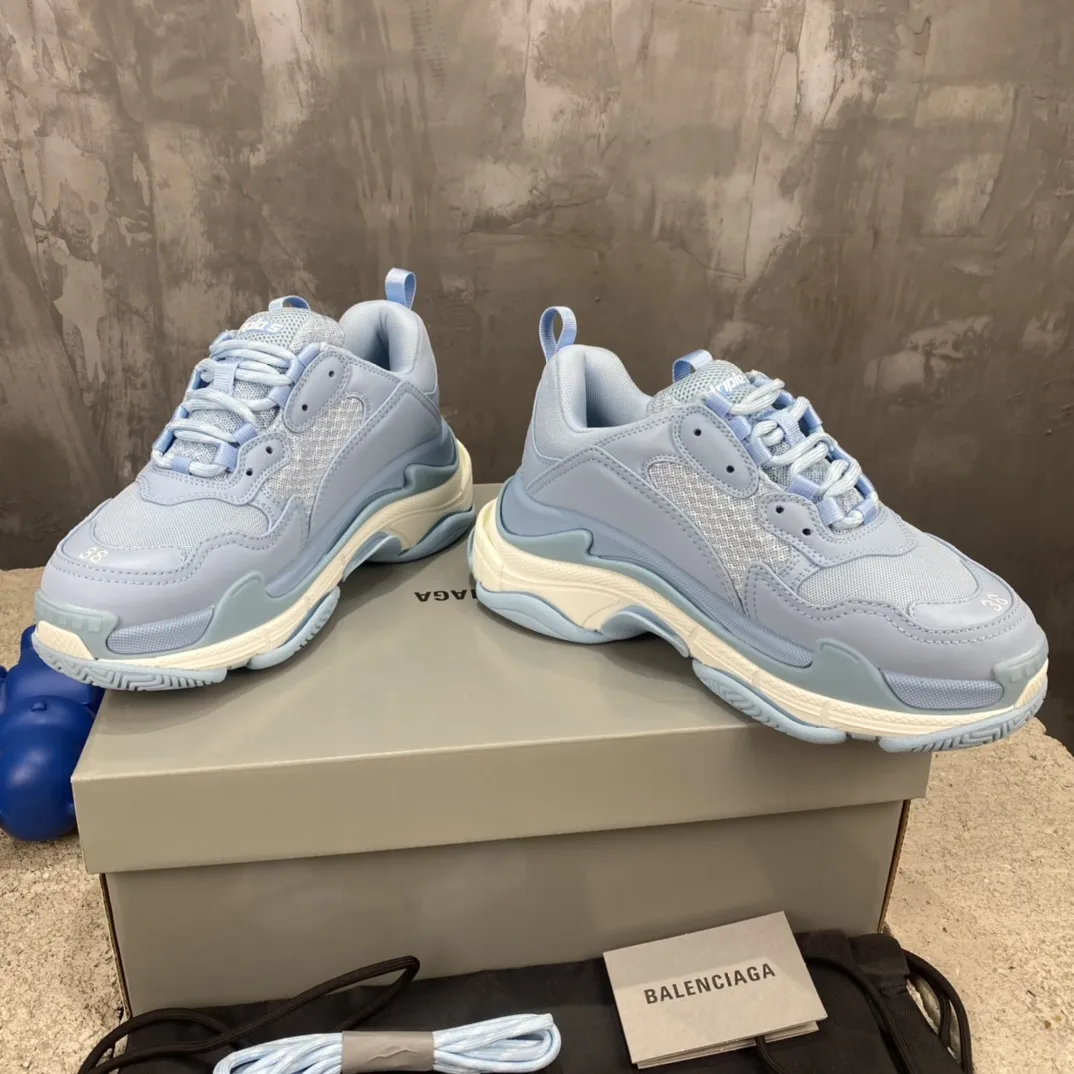 ComfortFit Balenciaga Triple S Light Blue Replica Sneakers –  Rep Shoes Collection 767