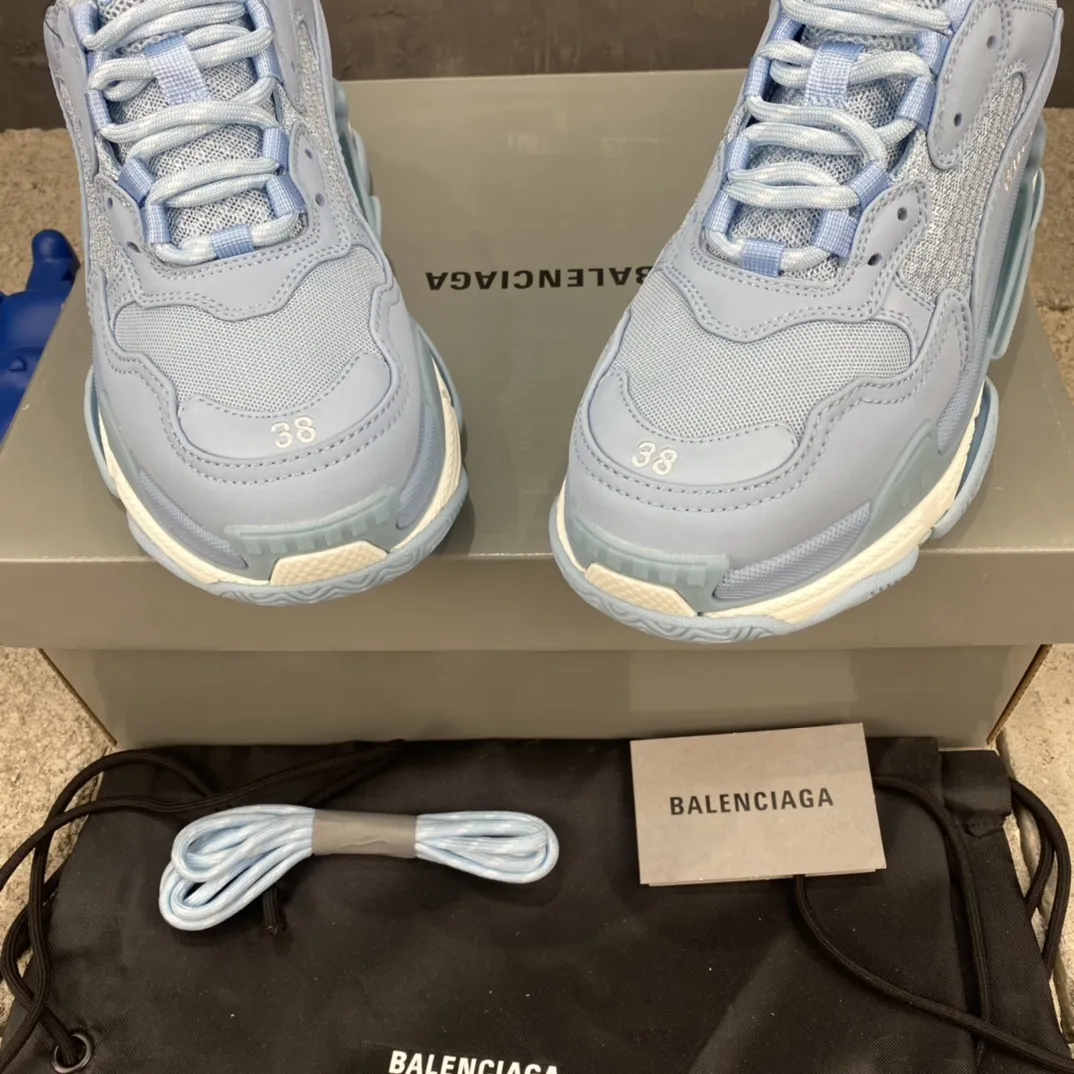 ComfortFit Balenciaga Triple S Light Blue Replica Sneakers –  Rep Shoes Collection 767