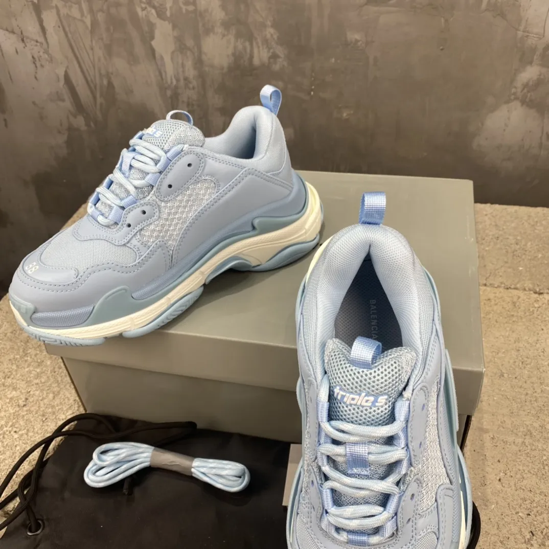 ComfortFit Balenciaga Triple S Light Blue Replica Sneakers –  Rep Shoes Collection 767