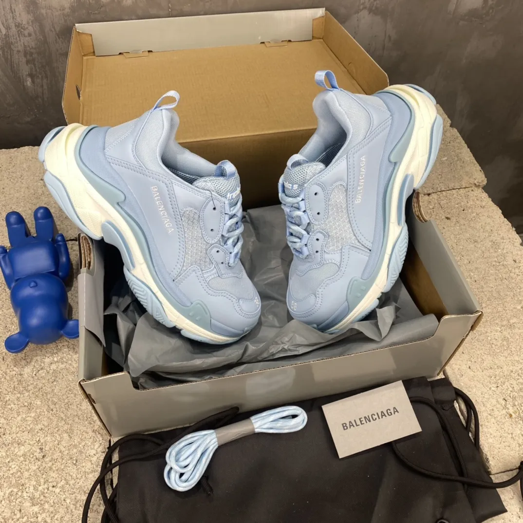 ComfortFit Balenciaga Triple S Light Blue Replica Sneakers –  Rep Shoes Collection 767