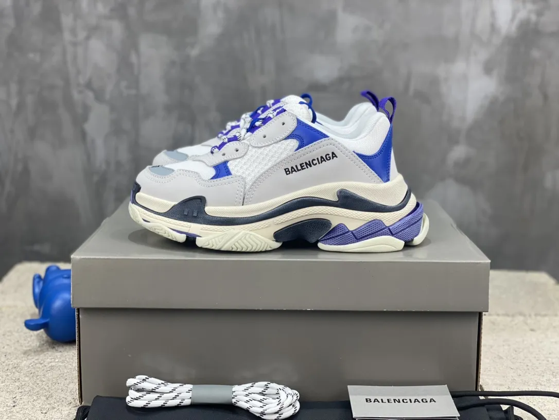 Balenciaga Triple S Purple White Replica Sneakers –  Rep Shoes Collection Durable 795