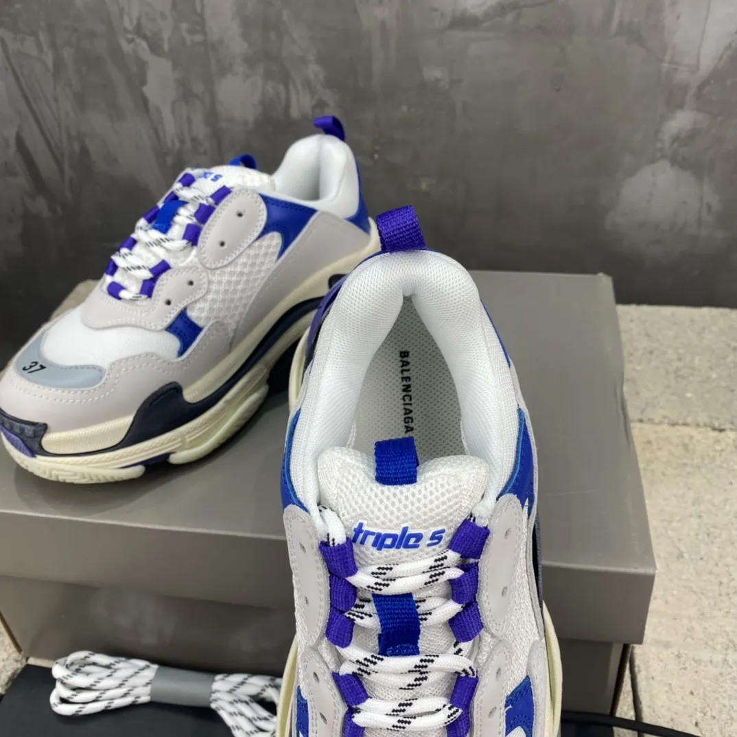 Balenciaga Triple S Purple White Replica Sneakers –  Rep Shoes Collection Durable 795