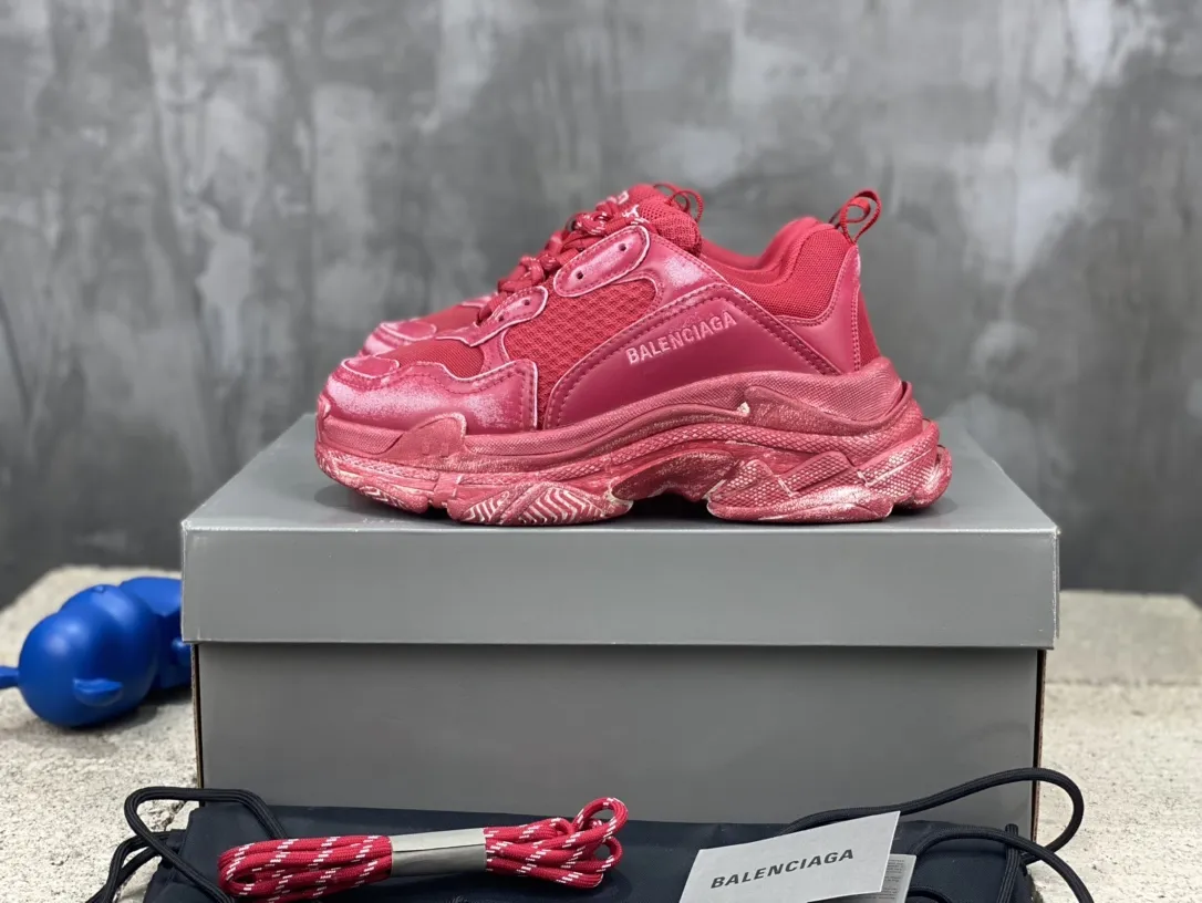 Balenciaga Triple S Red Sneakers –  Replica Sneakers & Balenciaga Replica Shoes Affordable 770
