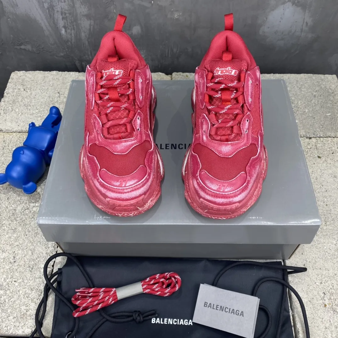 Balenciaga Triple S Red Sneakers –  Replica Sneakers & Balenciaga Replica Shoes Affordable 770