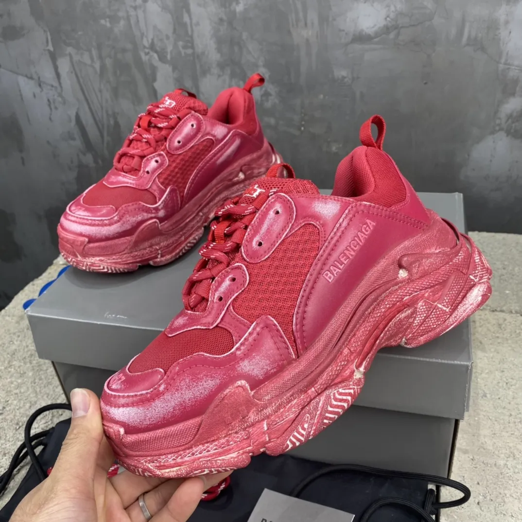 Balenciaga Triple S Red Sneakers –  Replica Sneakers & Balenciaga Replica Shoes Affordable 770