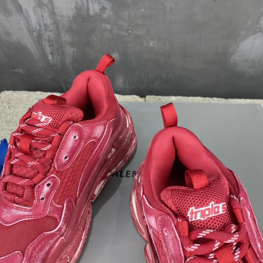 Balenciaga Triple S Red Sneakers –  Replica Sneakers & Balenciaga Replica Shoes Affordable 770