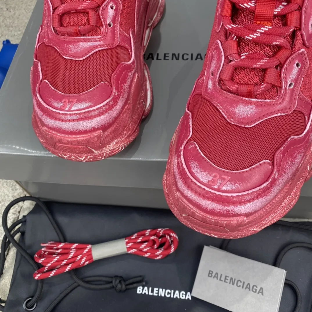 Balenciaga Triple S Red Sneakers –  Replica Sneakers & Balenciaga Replica Shoes Affordable 770