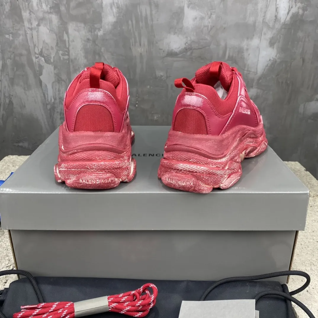 Balenciaga Triple S Red Sneakers –  Replica Sneakers & Balenciaga Replica Shoes Affordable 770