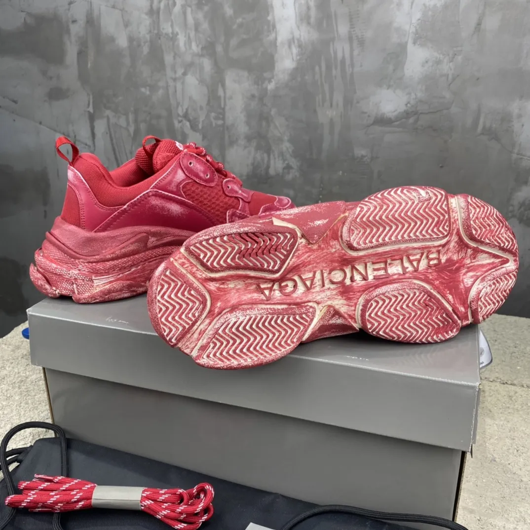 Balenciaga Triple S Red Sneakers –  Replica Sneakers & Balenciaga Replica Shoes Affordable 770