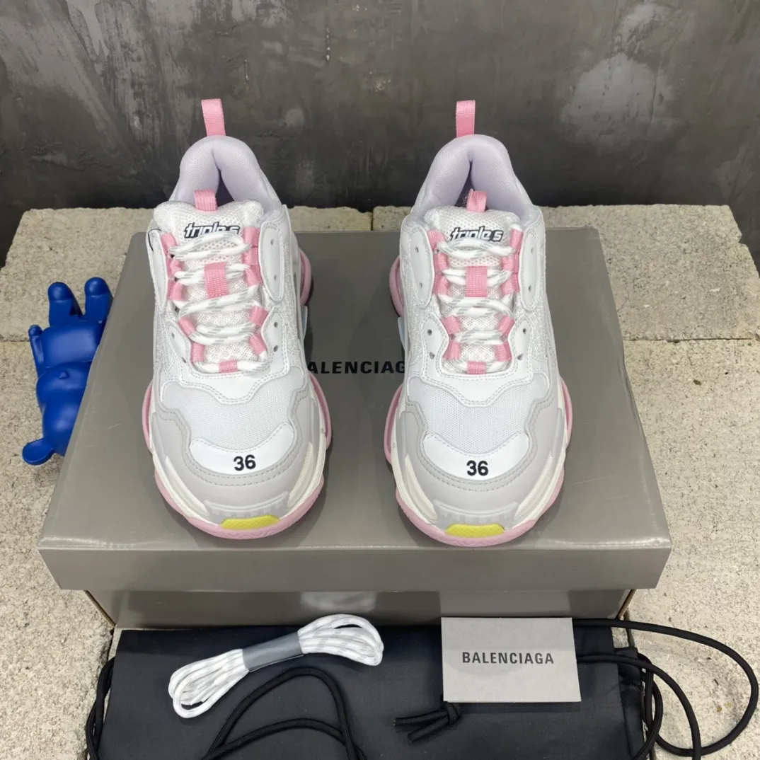 WrinkleFree Balenciaga Triple S White Pink Replica Sneakers –  Rep Shoes Collection 800