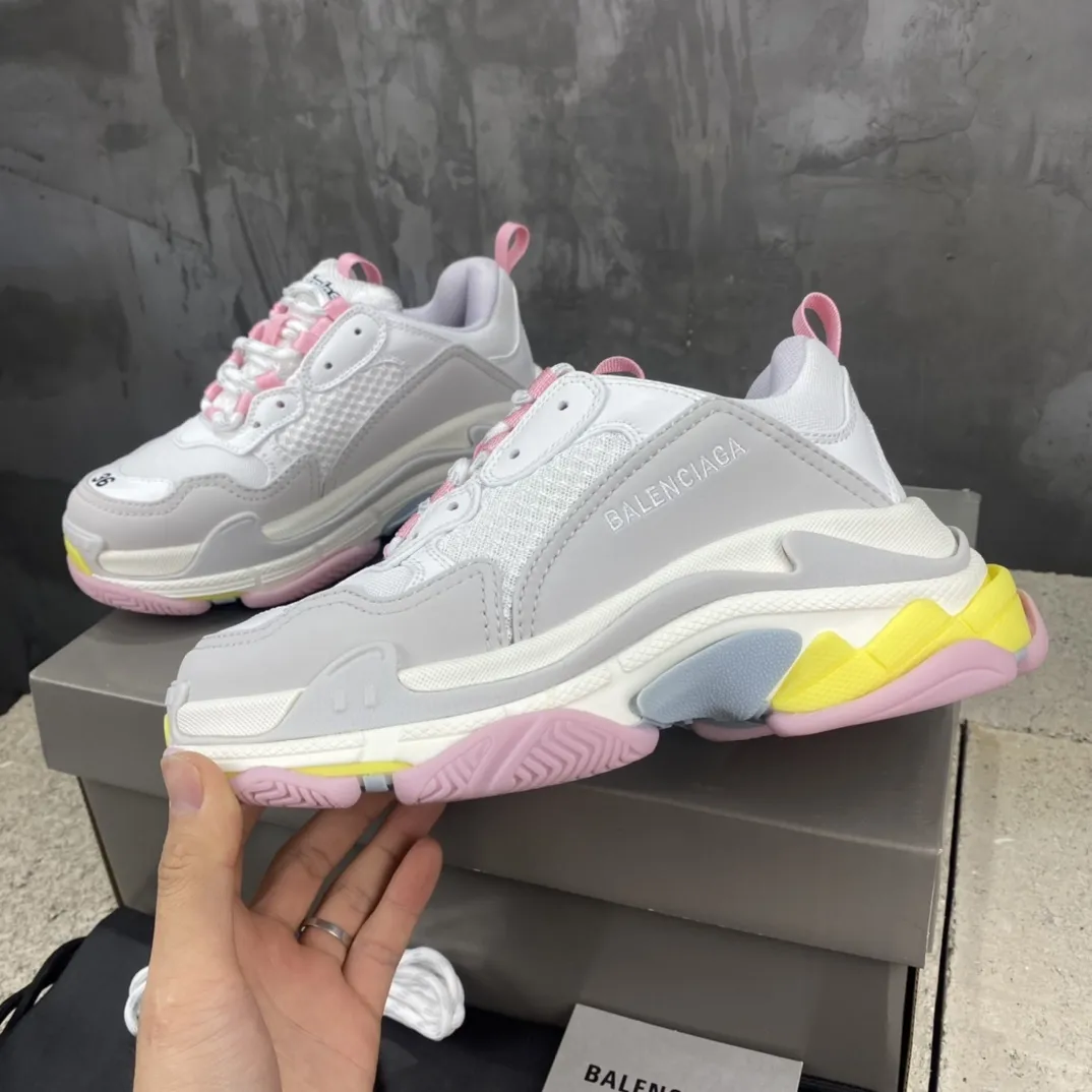 WrinkleFree Balenciaga Triple S White Pink Replica Sneakers –  Rep Shoes Collection 800