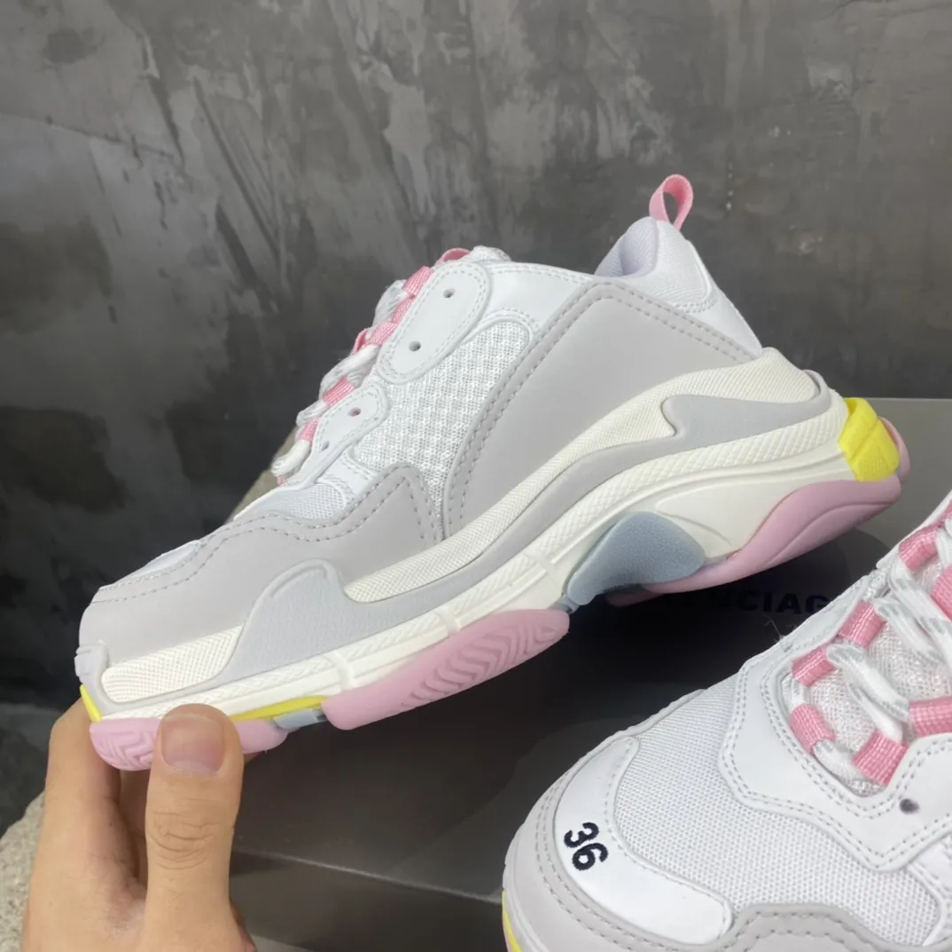 WrinkleFree Balenciaga Triple S White Pink Replica Sneakers –  Rep Shoes Collection 800