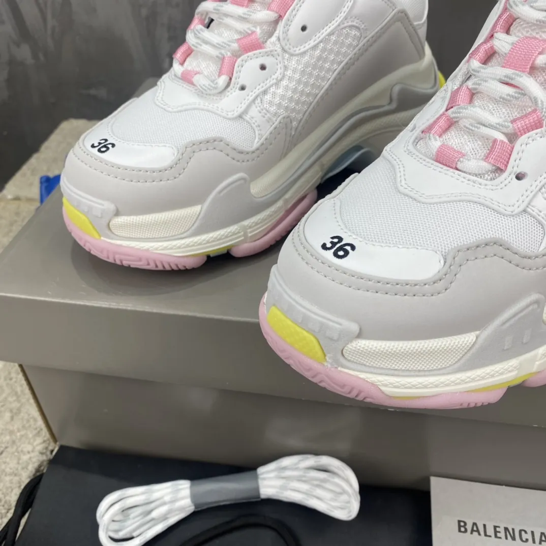WrinkleFree Balenciaga Triple S White Pink Replica Sneakers –  Rep Shoes Collection 800