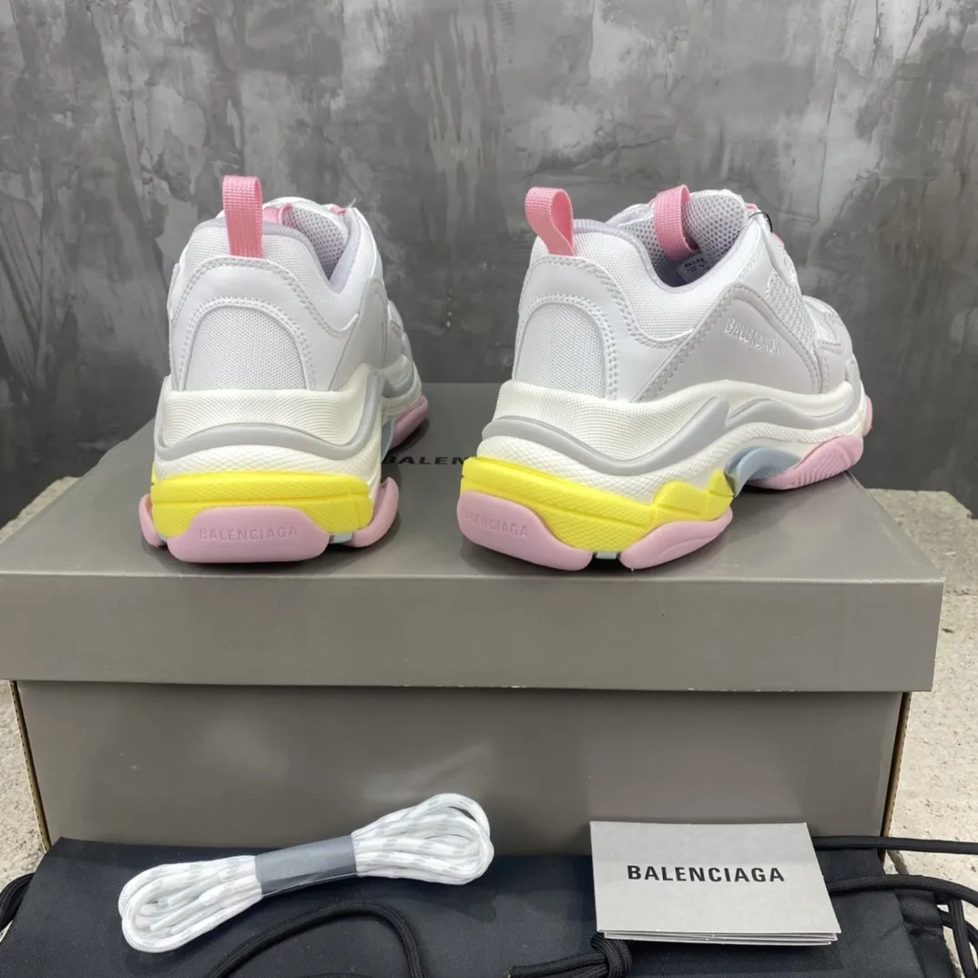WrinkleFree Balenciaga Triple S White Pink Replica Sneakers –  Rep Shoes Collection 800