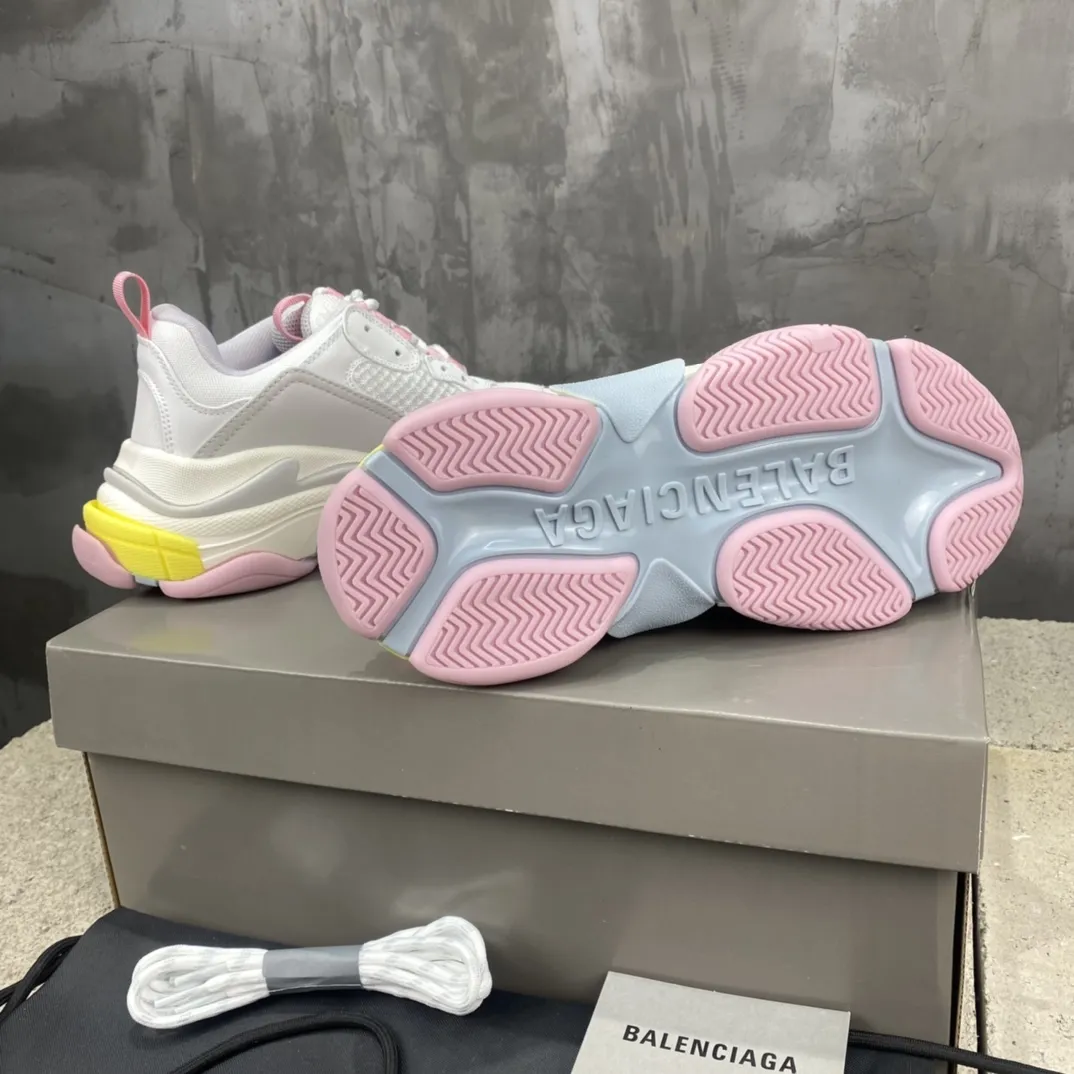 WrinkleFree Balenciaga Triple S White Pink Replica Sneakers –  Rep Shoes Collection 800