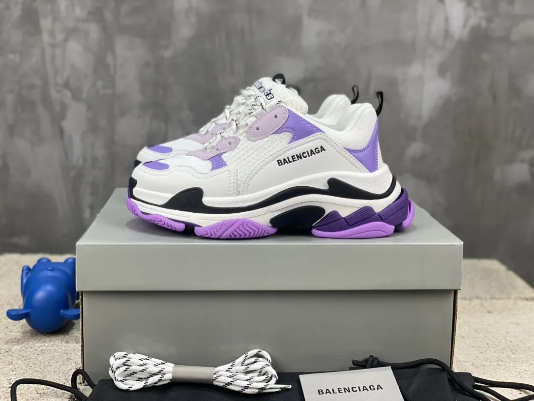 Balenciaga Triple S White Purple Replica Sneakers –  Rep Shoes Collection QuickDry 757