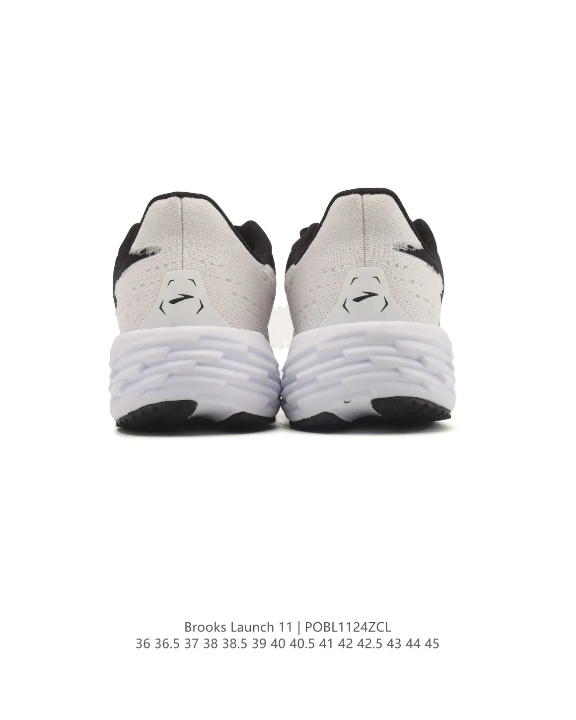 Brooks Launch 11 Black White Replica Running Shoes with Rep Design ZipUp 18