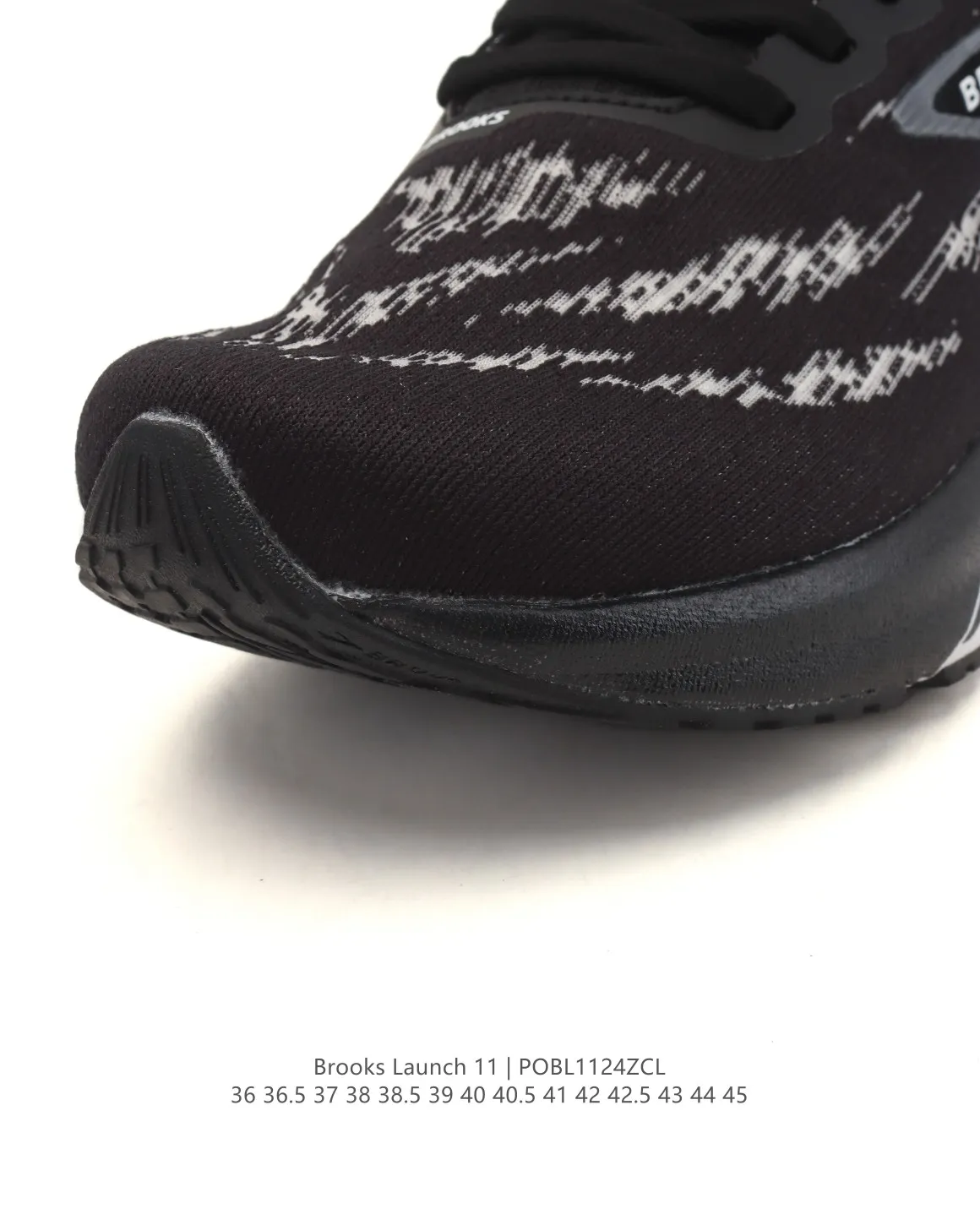 Brooks Launch 11 Black White Replica Running Shoes with Rep Design ZipUp 18