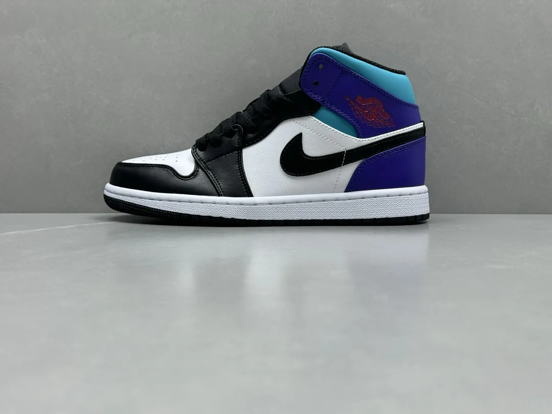 ChunYuan 230 AJ1 Zhongbang Pure  Black White Purple High-Top Rep Shoes, Best Replica Sneakers, Size 36-46 (Including Half Sizes WellDesigned 1291