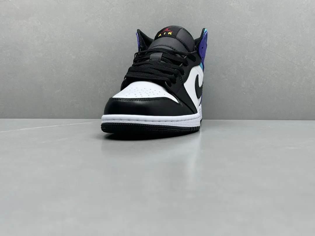 ChunYuan 230 AJ1 Zhongbang Pure  Black White Purple High-Top Rep Shoes, Best Replica Sneakers, Size 36-46 (Including Half Sizes WellDesigned 1291