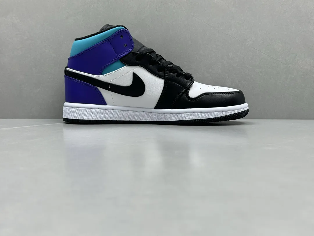 ChunYuan 230 AJ1 Zhongbang Pure  Black White Purple High-Top Rep Shoes, Best Replica Sneakers, Size 36-46 (Including Half Sizes WellDesigned 1291