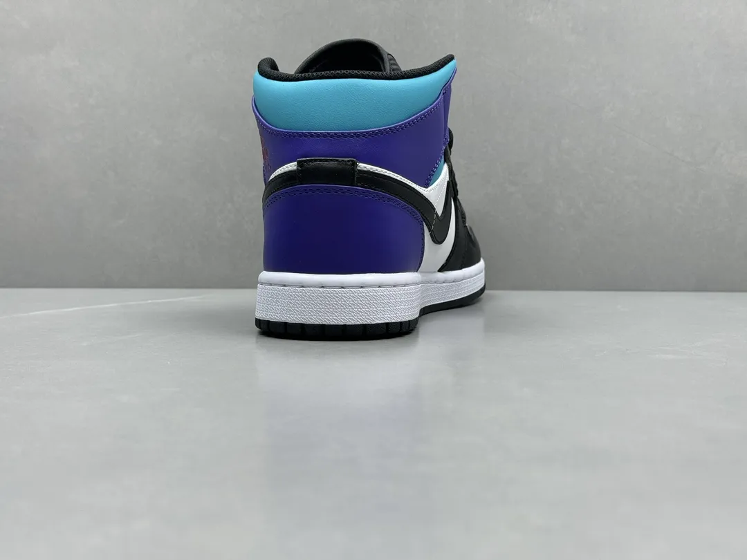 ChunYuan 230 AJ1 Zhongbang Pure  Black White Purple High-Top Rep Shoes, Best Replica Sneakers, Size 36-46 (Including Half Sizes WellDesigned 1291
