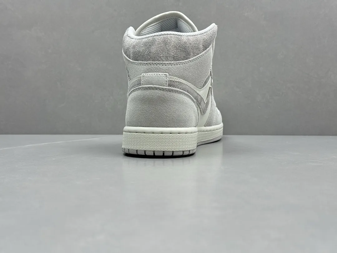 Trendsetting ChunYuan 230 AJ1 Zhongbang Pure  Version – Grey White High-Top Rep Shoes, Top-Quality Best Replica Sneakers, Sizes 36-46 (Including Half Sizes 1314