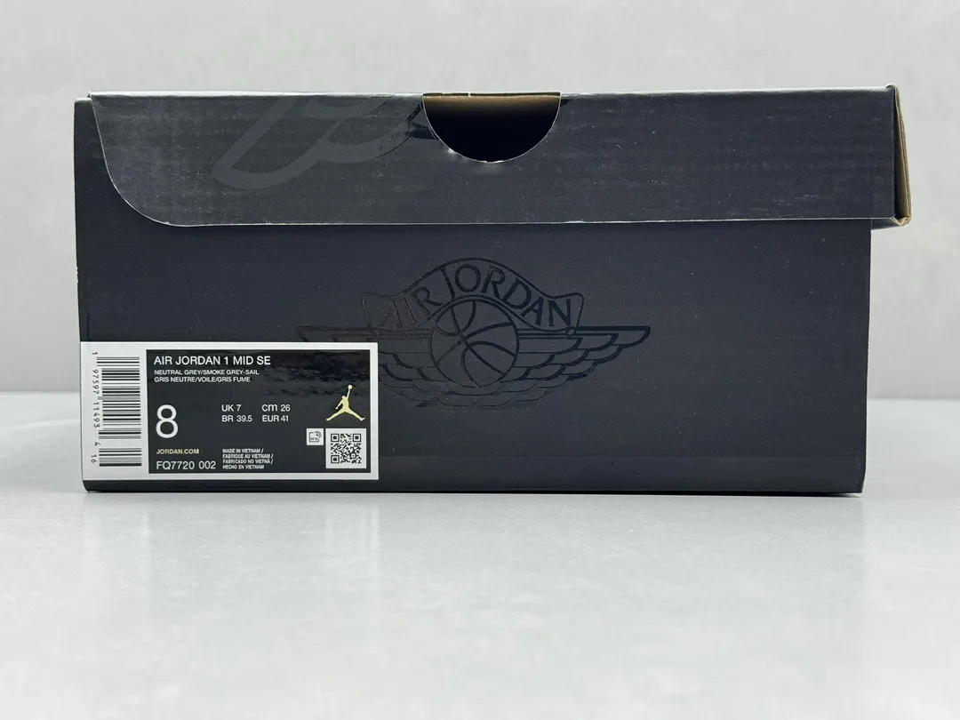 Trendsetting ChunYuan 230 AJ1 Zhongbang Pure  Version – Grey White High-Top Rep Shoes, Top-Quality Best Replica Sneakers, Sizes 36-46 (Including Half Sizes 1314