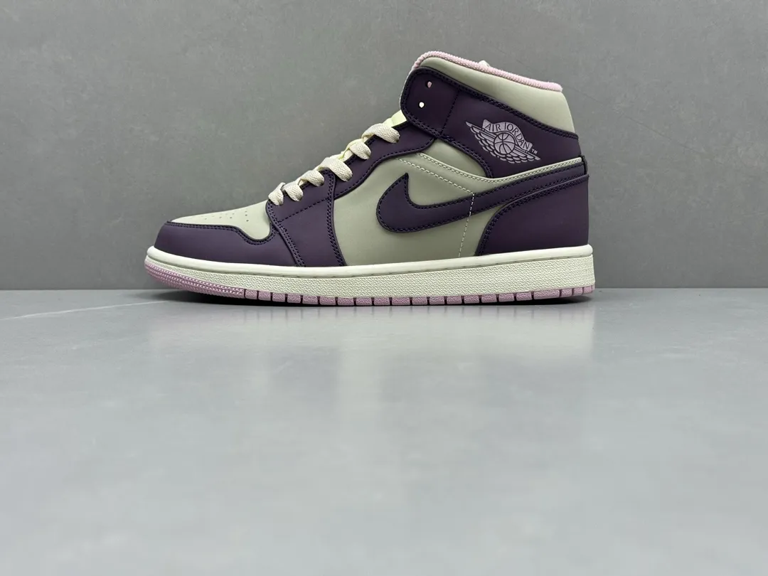 Sporty ChunYuan 230 AJ1 Zhongbang Pure  Version – Powder Purple High-Top Rep Shoes, Top-Quality Best Replica Sneakers, Sizes 36-46 (Including Half Sizes 1296