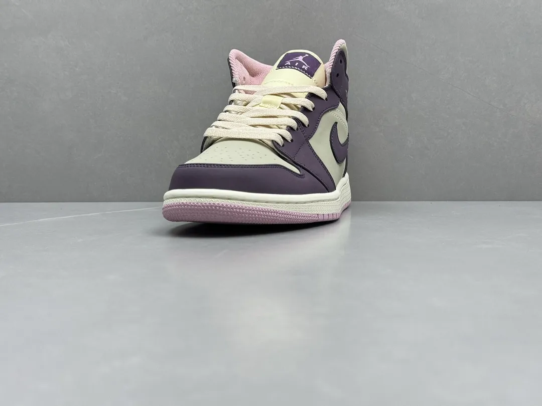 Sporty ChunYuan 230 AJ1 Zhongbang Pure  Version – Powder Purple High-Top Rep Shoes, Top-Quality Best Replica Sneakers, Sizes 36-46 (Including Half Sizes 1296
