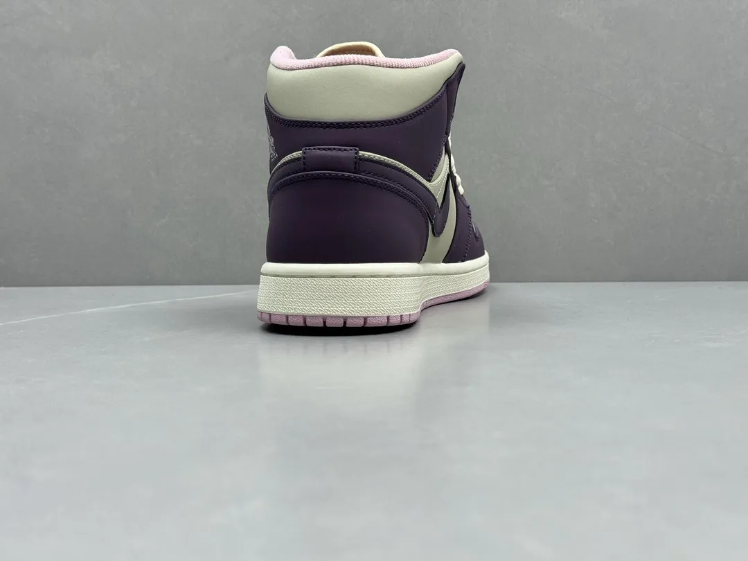 Sporty ChunYuan 230 AJ1 Zhongbang Pure  Version – Powder Purple High-Top Rep Shoes, Top-Quality Best Replica Sneakers, Sizes 36-46 (Including Half Sizes 1296