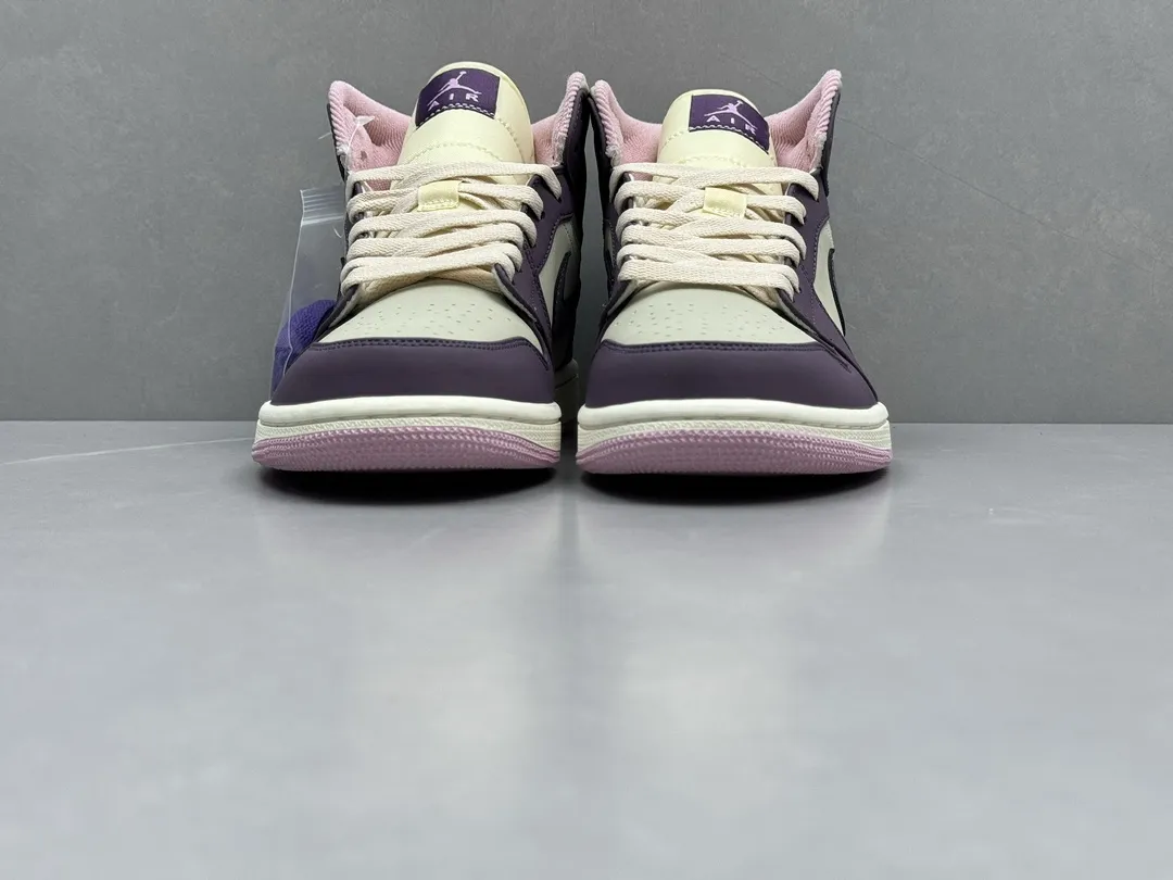 Sporty ChunYuan 230 AJ1 Zhongbang Pure  Version – Powder Purple High-Top Rep Shoes, Top-Quality Best Replica Sneakers, Sizes 36-46 (Including Half Sizes 1296