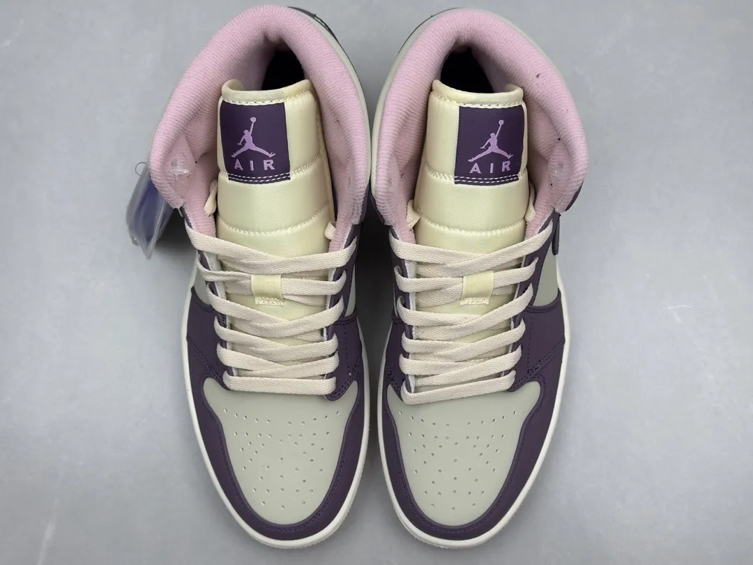 Sporty ChunYuan 230 AJ1 Zhongbang Pure  Version – Powder Purple High-Top Rep Shoes, Top-Quality Best Replica Sneakers, Sizes 36-46 (Including Half Sizes 1296