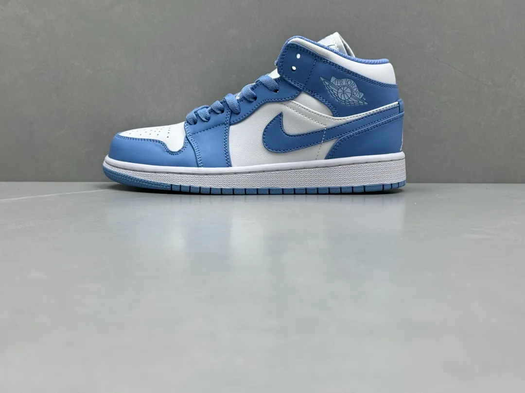Stretchable ChunYuan 230 AJ1 Zhongbang Pure  Version – University Blue Mid-Top Rep Shoes, Top-Quality Nike Replica Sneakers, Sizes 36-46 (Including Half Sizes 1305