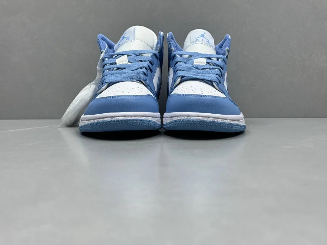 Stretchable ChunYuan 230 AJ1 Zhongbang Pure  Version – University Blue Mid-Top Rep Shoes, Top-Quality Nike Replica Sneakers, Sizes 36-46 (Including Half Sizes 1305