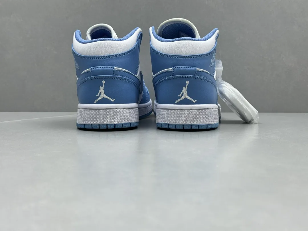 Stretchable ChunYuan 230 AJ1 Zhongbang Pure  Version – University Blue Mid-Top Rep Shoes, Top-Quality Nike Replica Sneakers, Sizes 36-46 (Including Half Sizes 1305