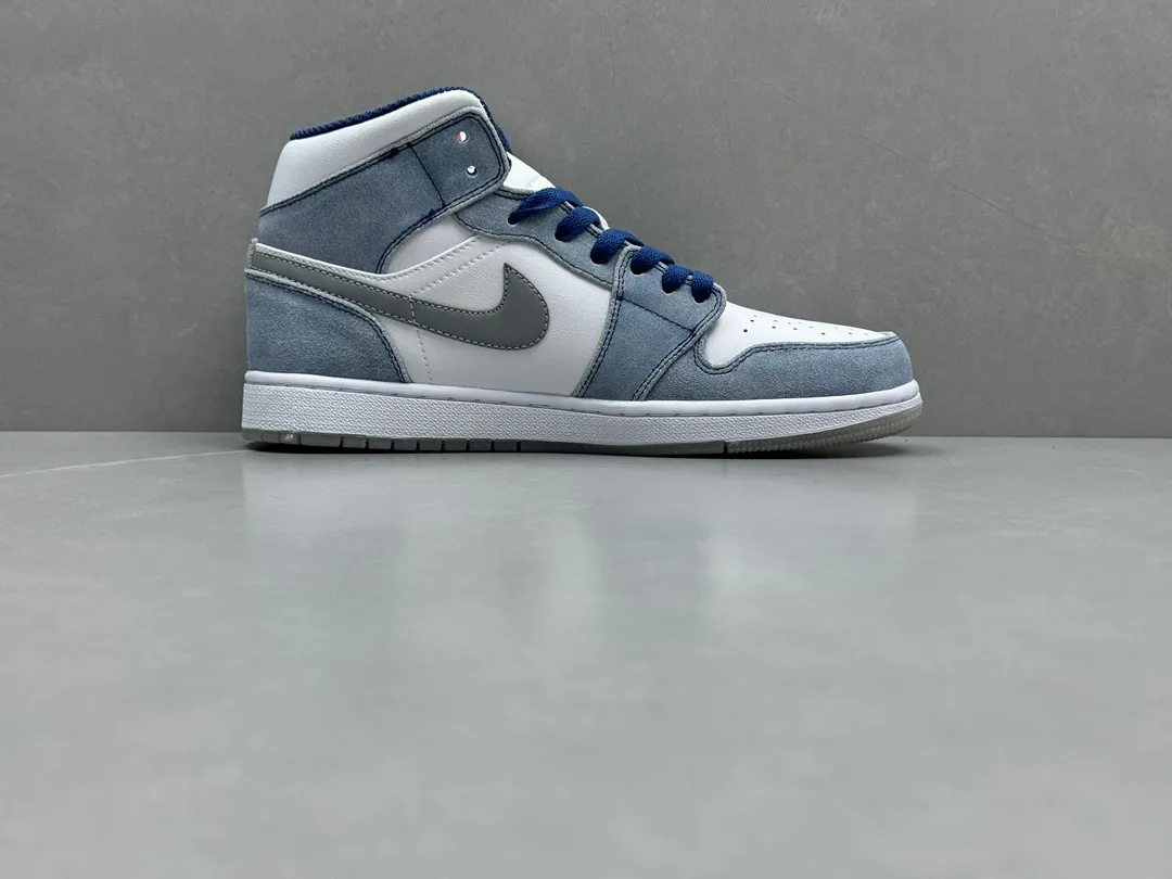 WrinkleFree ChunYuan 230 AJ1 Zhongbang Pure  Version – Washed Blue, Top Rep Shoes, Nike Replica Basketball Shoes, Sizes 36-46 (Including Half Sizes 1300