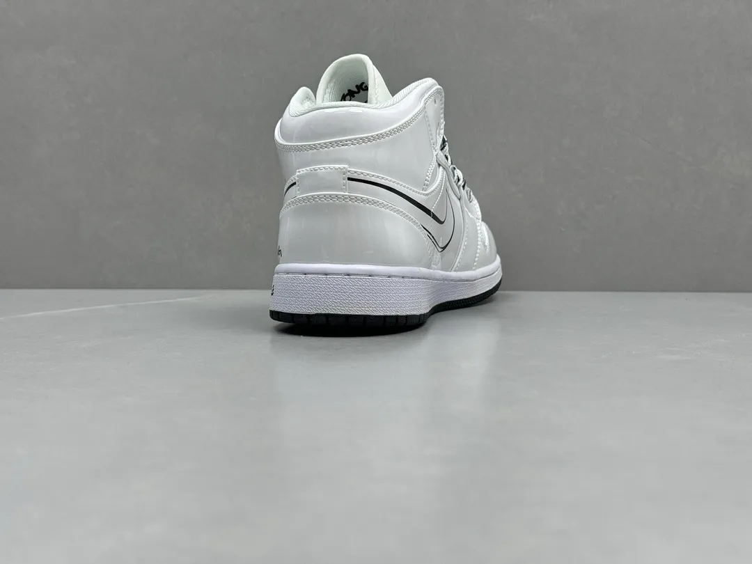 ChunYuan 230 AJ1 Zhongbang Pure  Version – White Anime Doodle High-Top Rep Shoes, Best Replica Sneakers, Sizes 36-46 (Including Half Sizes Breathable 1292