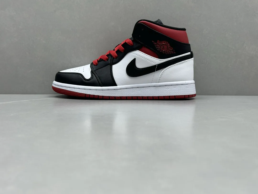 StreetReady ChunYuan 230 AJ1 Zhongbang Pure  Version Black White Red High-Top Rep Shoes – Best Replica Sneakers for Sale (Size 36- 1306