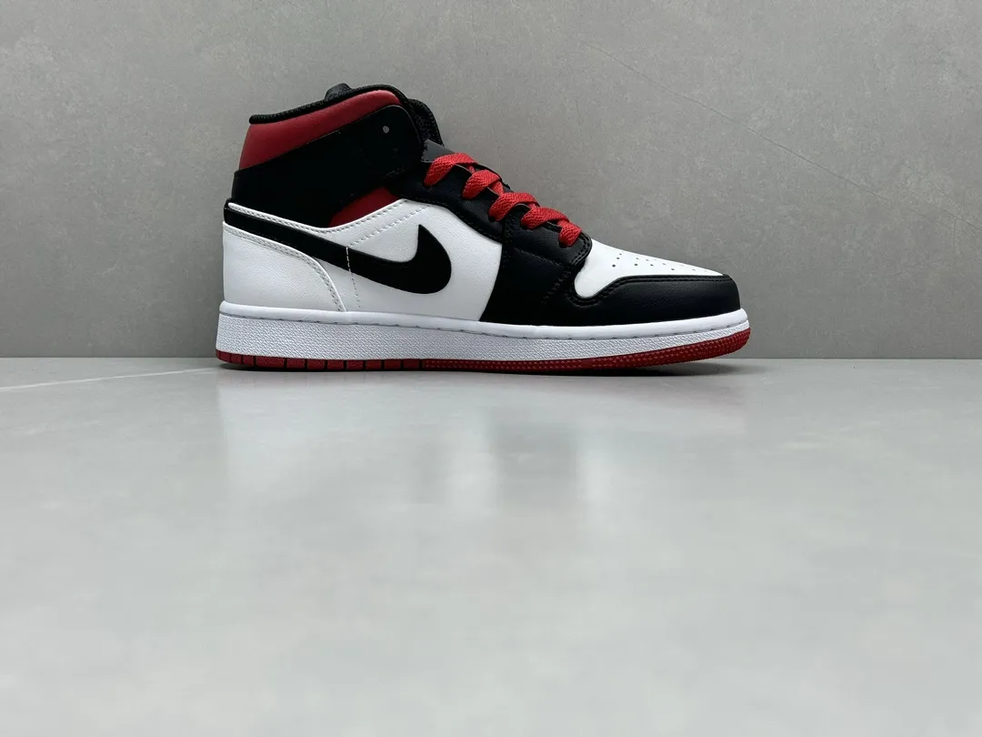 StreetReady ChunYuan 230 AJ1 Zhongbang Pure  Version Black White Red High-Top Rep Shoes – Best Replica Sneakers for Sale (Size 36- 1306
