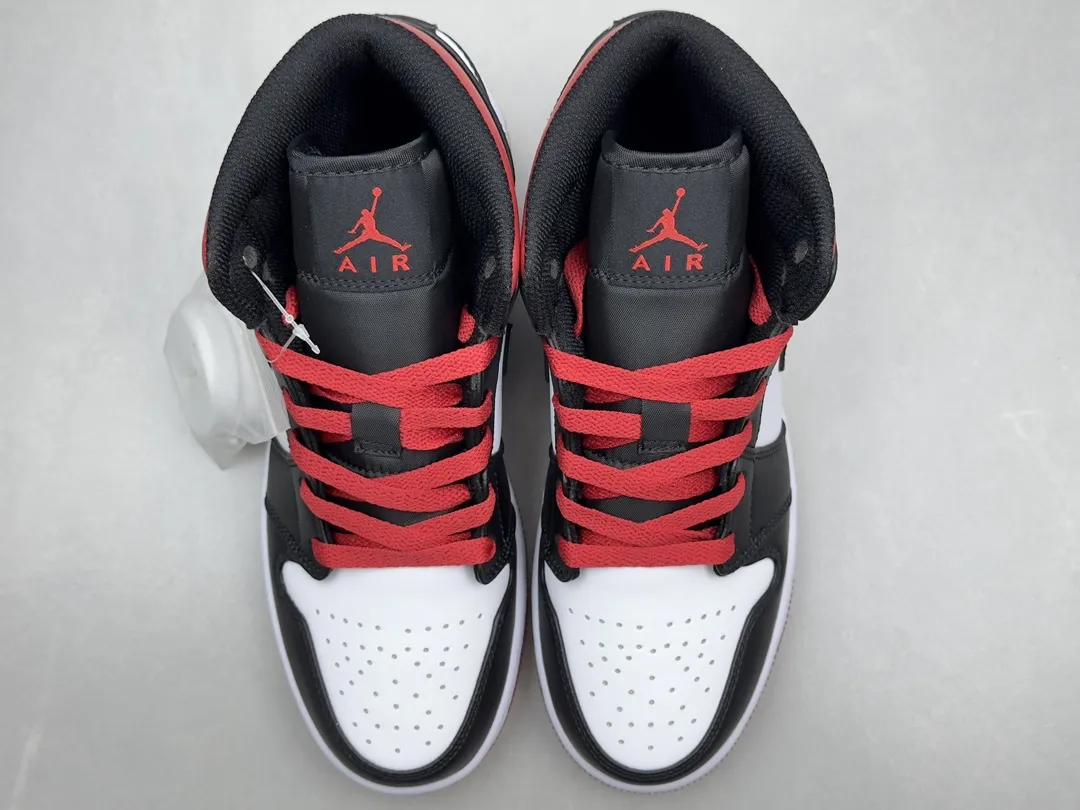 StreetReady ChunYuan 230 AJ1 Zhongbang Pure  Version Black White Red High-Top Rep Shoes – Best Replica Sneakers for Sale (Size 36- 1306
