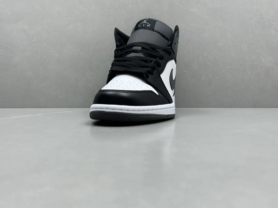 Cozy ChunYuan 230 AJ1 Zhongbang Pure  Version Black Grey Mid-Top Sneakers, Top Rep Shoes and Best Replica Sneakers in Sizes 36-46 (Including Half Sizes 1307