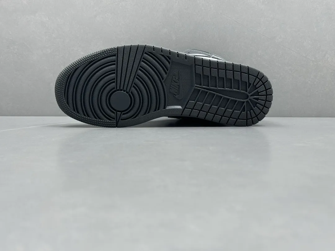 Cozy ChunYuan 230 AJ1 Zhongbang Pure  Version Black Grey Mid-Top Sneakers, Top Rep Shoes and Best Replica Sneakers in Sizes 36-46 (Including Half Sizes 1307