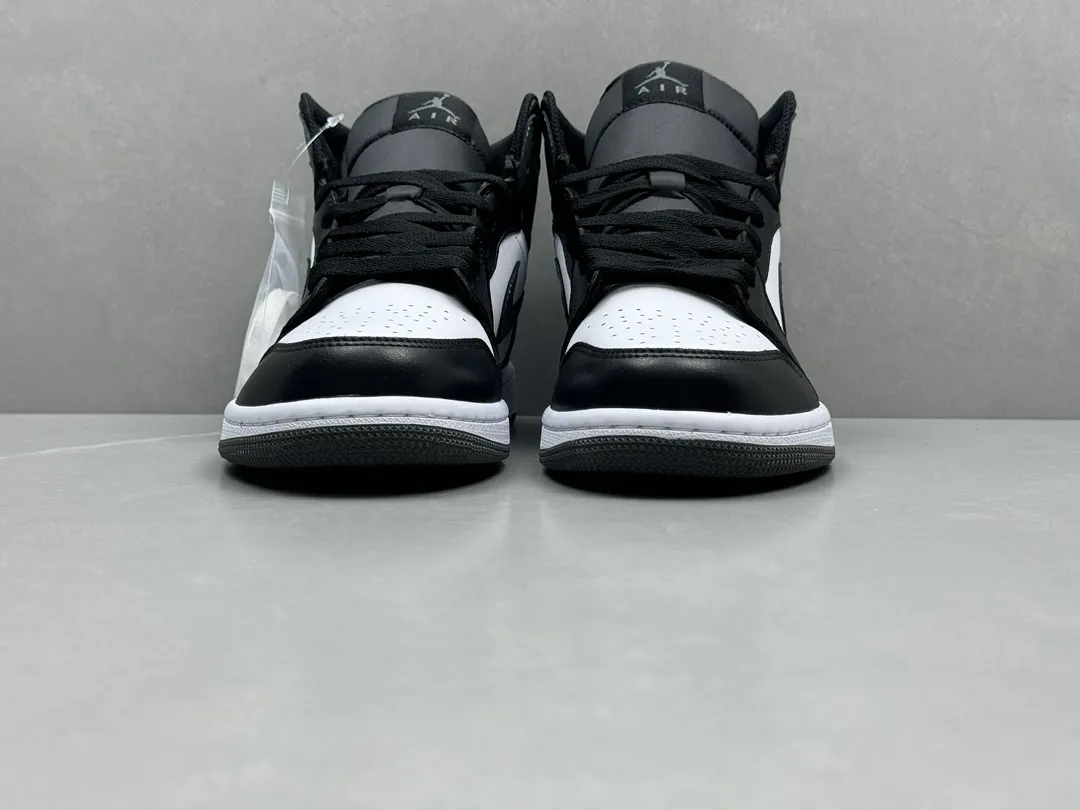 Cozy ChunYuan 230 AJ1 Zhongbang Pure  Version Black Grey Mid-Top Sneakers, Top Rep Shoes and Best Replica Sneakers in Sizes 36-46 (Including Half Sizes 1307