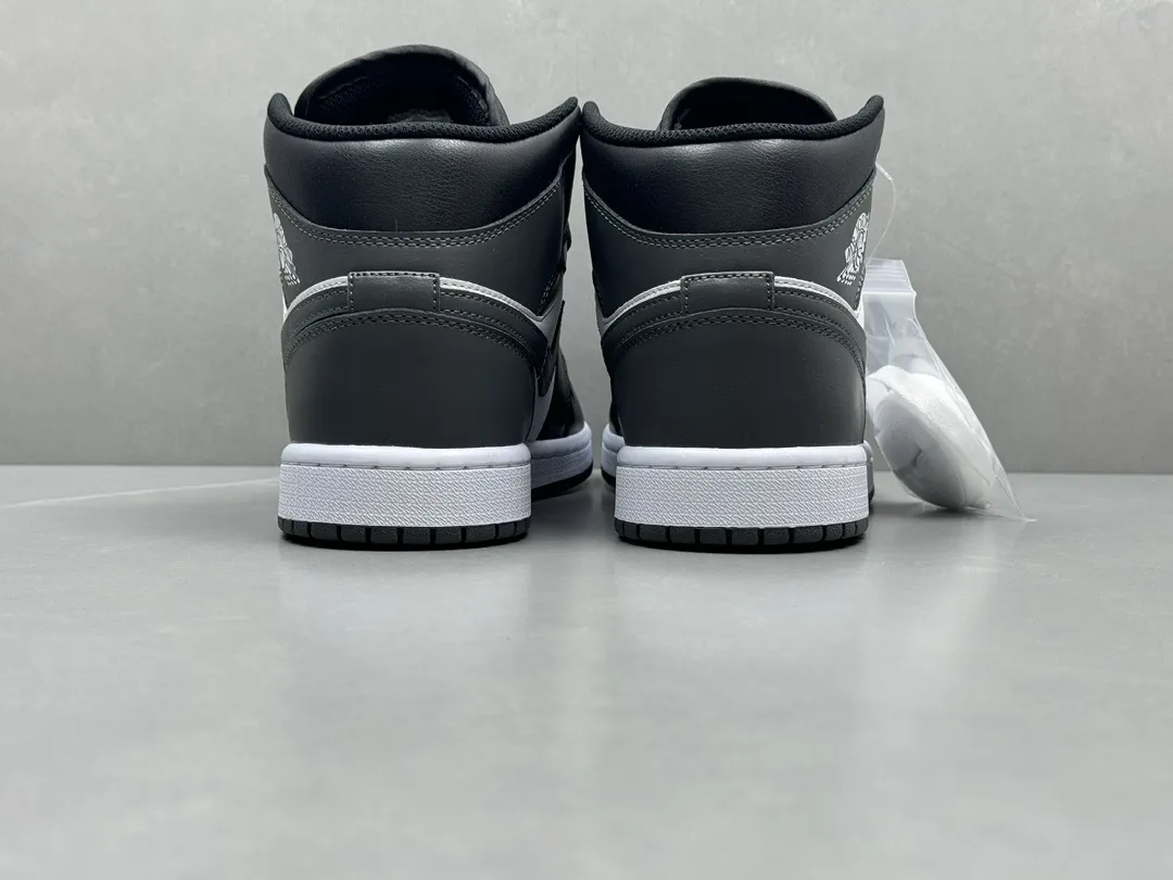 Cozy ChunYuan 230 AJ1 Zhongbang Pure  Version Black Grey Mid-Top Sneakers, Top Rep Shoes and Best Replica Sneakers in Sizes 36-46 (Including Half Sizes 1307