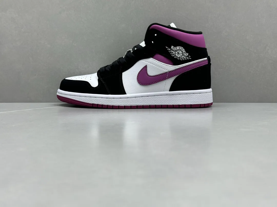 ChunYuan 230 AJ1 Zhongbang Pure  Version Black Purple Mid-Top Rep Shoes, Top-Quality Best Replica Sneakers, Size 36-46 (Including Half Sizes ZipUp 1309