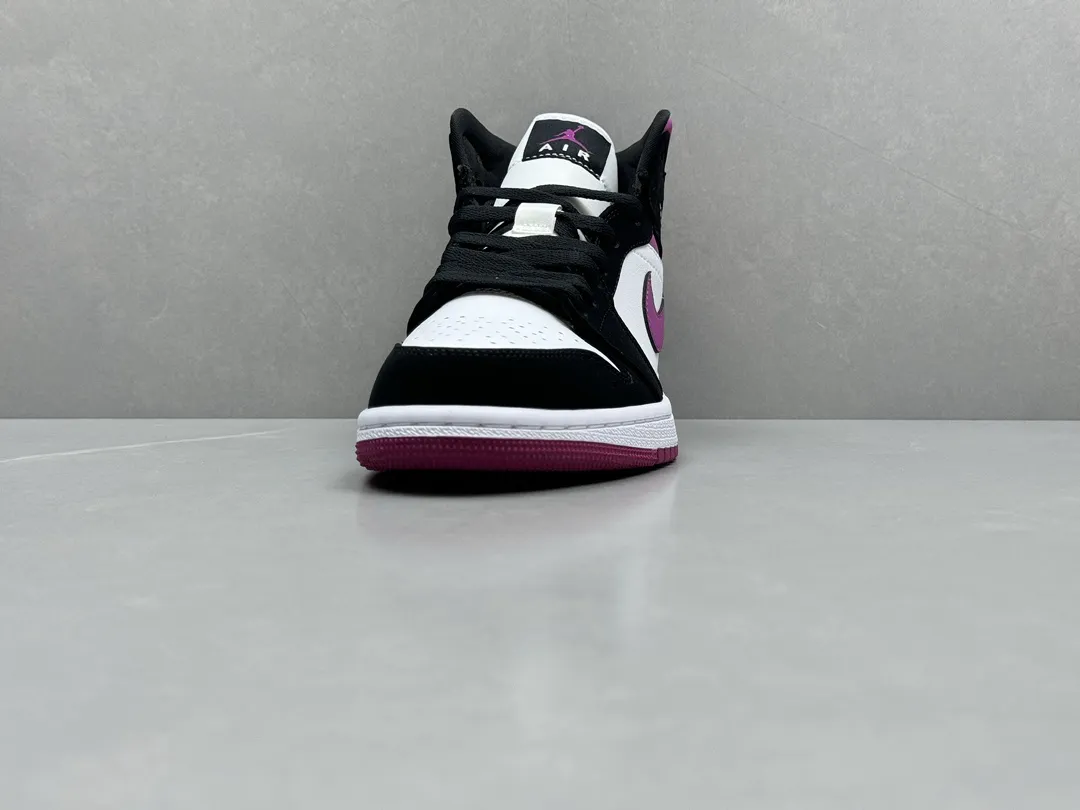 ChunYuan 230 AJ1 Zhongbang Pure  Version Black Purple Mid-Top Rep Shoes, Top-Quality Best Replica Sneakers, Size 36-46 (Including Half Sizes ZipUp 1309