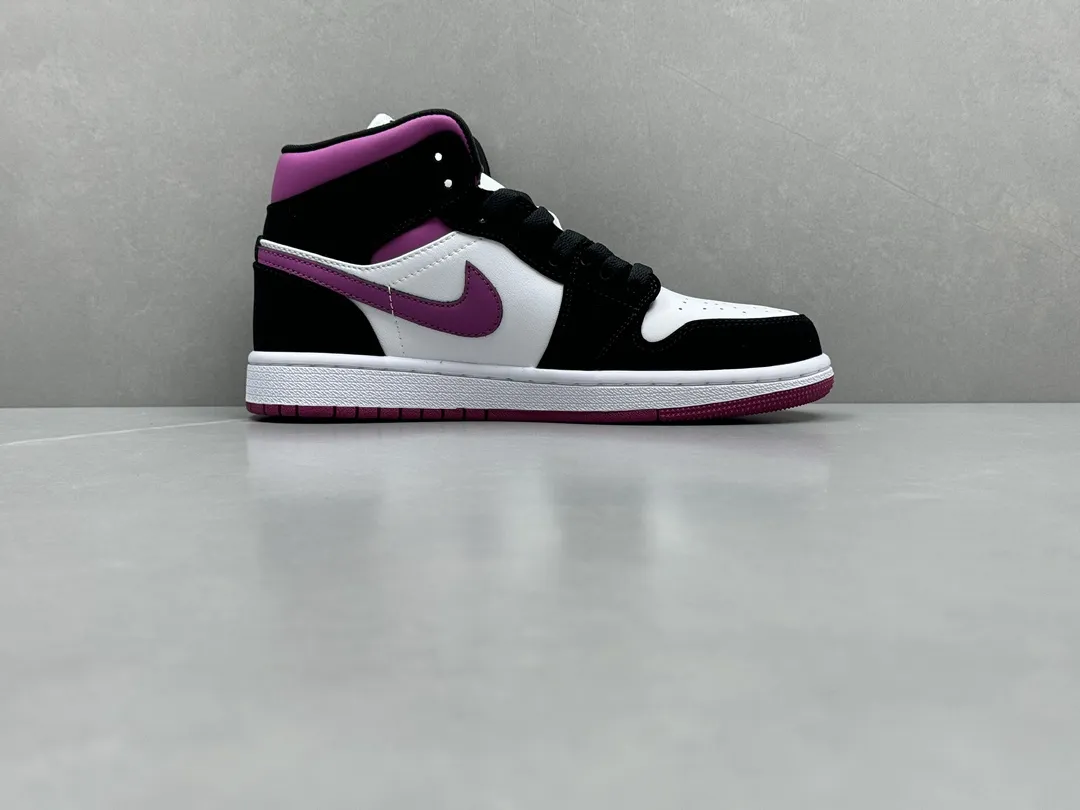 ChunYuan 230 AJ1 Zhongbang Pure  Version Black Purple Mid-Top Rep Shoes, Top-Quality Best Replica Sneakers, Size 36-46 (Including Half Sizes ZipUp 1309